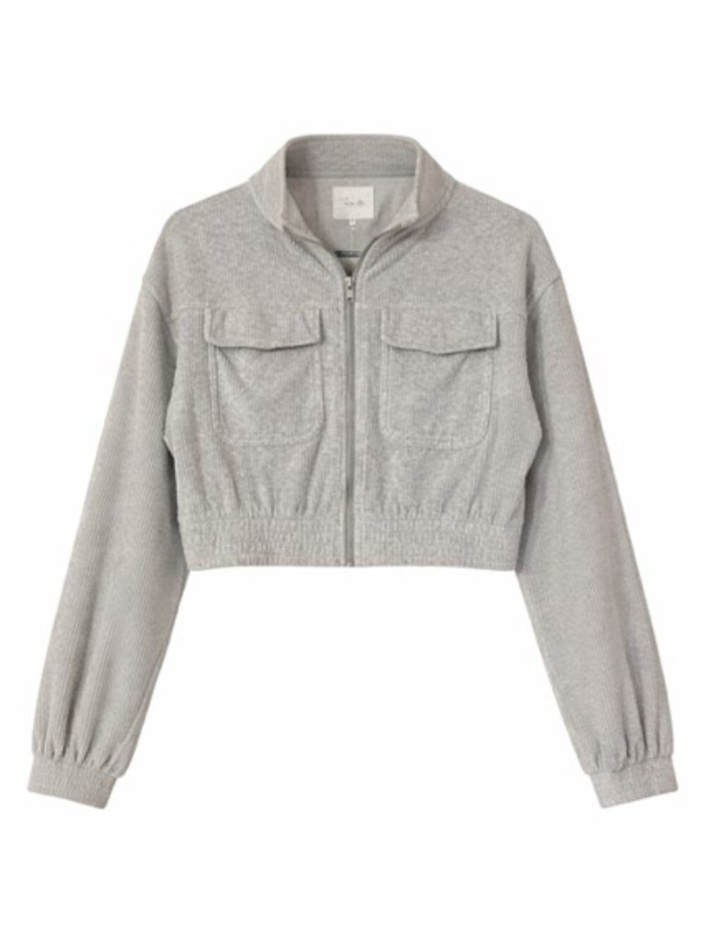 AERIE Groove-On Velour Full-Zip Cropped Sweatshirt - Size Small